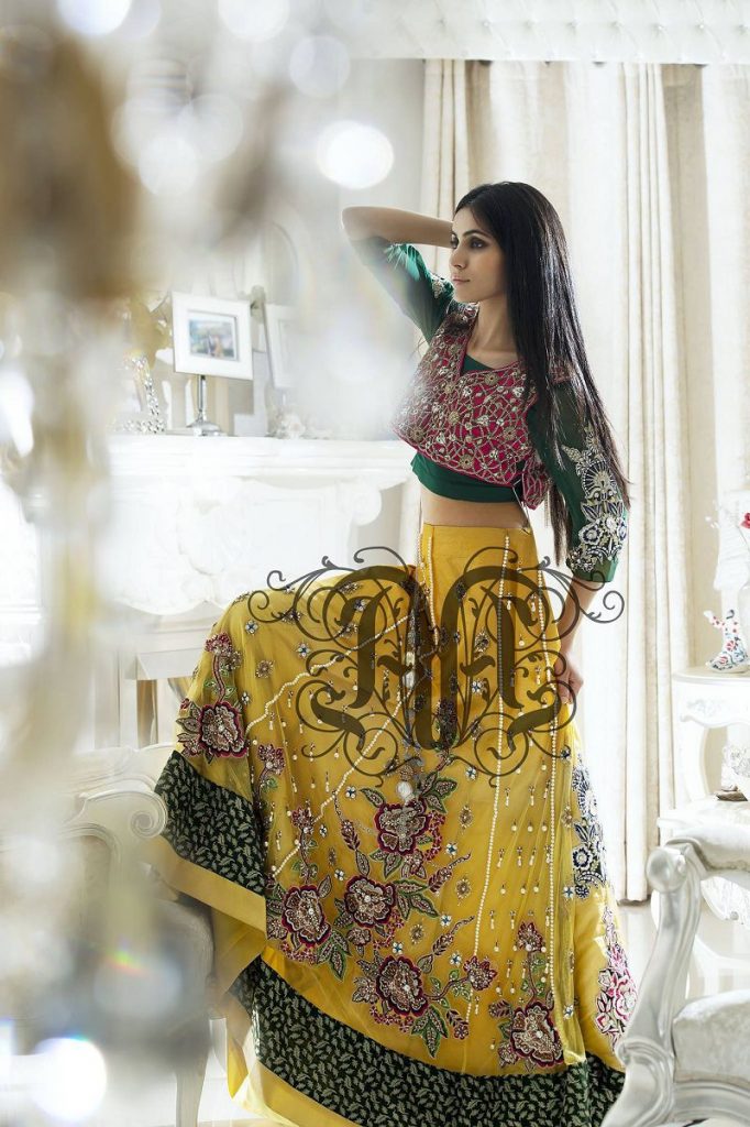 Amna Ajmal Mehndi Dresses 2019 For Cute Wedding Girls