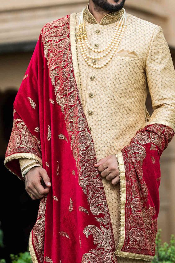Tailor made awesome dulha heavy embroidered sherwani for nikah barat happy  day inner kurta pajama as gift shop online Charlotte Raleigh USA