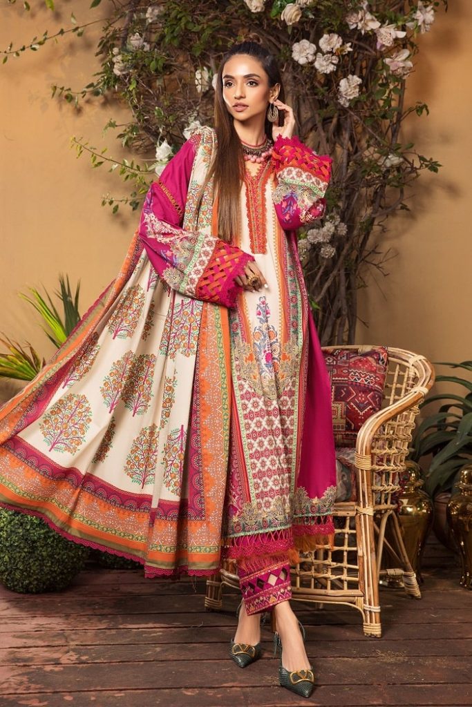 MariaB Luxury Silk Net Collection 2020 D01 pakistanidresses fashion  girlsfashion indianfashion mariab pakista  Luxury silk Silk trousers  Fashion dresses