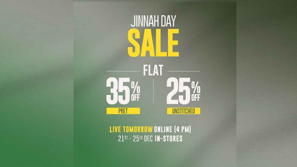 Nishat Jinnah Day Sale